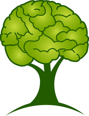 Illustration art of a brain tree のイラスト素材