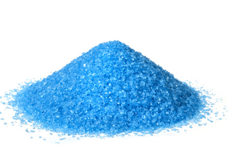 Pile of blue colour sand with isolated backgroundの写真素材