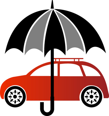 Illustration art of a car insurance with isolated backgroundのイラスト素材
