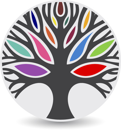 Illustration art of a tree icon with isolated backgroundのイラスト素材