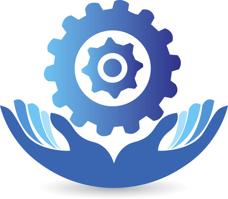 Illustration art of a care factory icon with isolated backgroundのイラスト素材