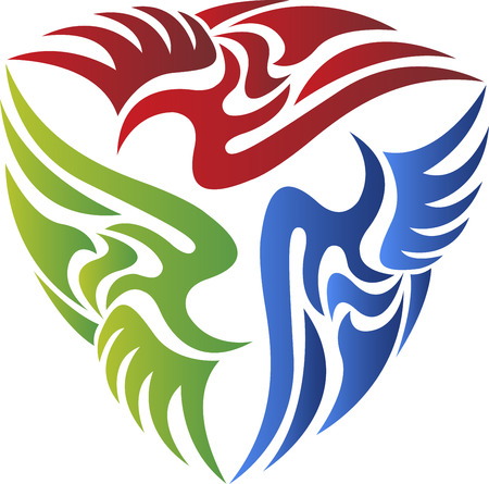 Illustration art of a fly feather icon with isolated backgroundのイラスト素材