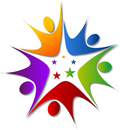 Illustration art of a couple star icon with isolated backgroundのイラスト素材