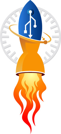 Illustration art of a fast connecting icon with isolated backgroundのイラスト素材