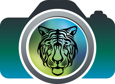 Illustration art of a wild photography icon with isolated background