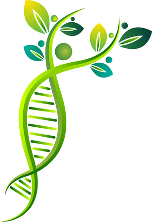 Illustration art of a Eco DNA icon with isolated backgroundのイラスト素材