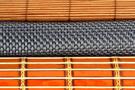 camera shot on Roll of bamboo curtain