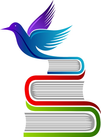 Illustration art of a freedom education icon with isolated backgroundのイラスト素材