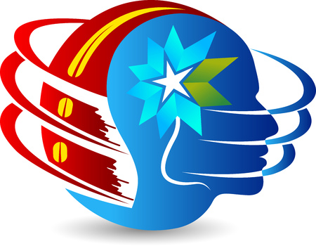 Illustration art of a globe flower icon with isolated backgroundのイラスト素材