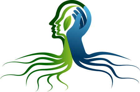 Illustration art of a Root face icon with isolated backgroundのイラスト素材