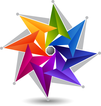 Illustration art of a stylish star icon with isolated backgroundのイラスト素材