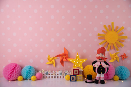 Children's room decorated with toys. The concept of children's creativity.