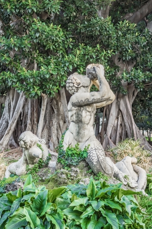 Tritone di Villa Trabiaの写真素材