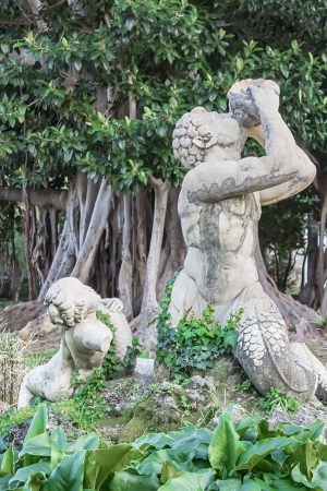 Tritone di Villa Trabiaの写真素材