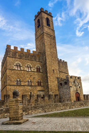 The castle, built in the medieval period, is located in the Italian town of Poppi Tuscany and is among the 10 most beautiful castles in Italy This castle is in the public domain and is not protected by copyrightのeditorial素材