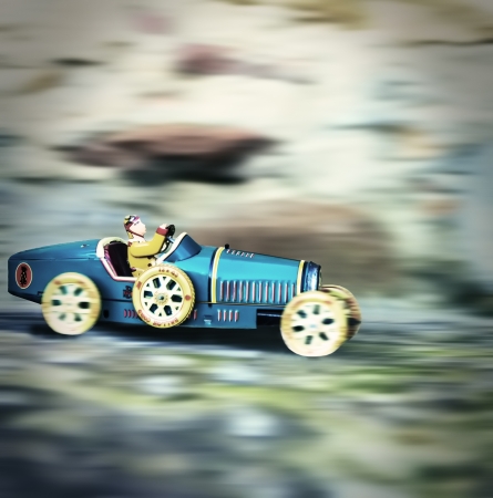 A small toy vintage raceの写真素材