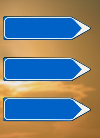 Directions in the skyの写真素材