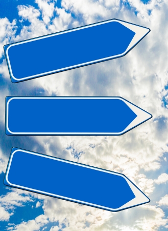 Directions in the skyの写真素材