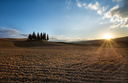 Typical landscape of Tuscanyの写真素材