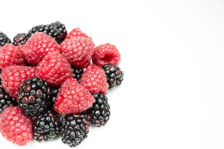 Strawberries and berries. It is a good and fresh fruit that contains few sugars.の写真素材