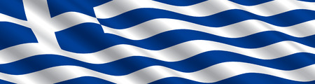 Greek Flag in the Windのイラスト素材