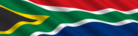 South African Flag in the Windのイラスト素材