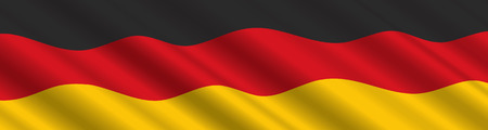 German Flag in the Windのイラスト素材