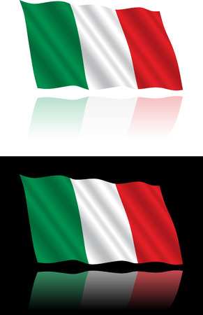 Italian Flag Flowingのイラスト素材