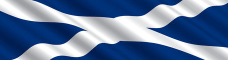 Scottish Flag in the Windのイラスト素材
