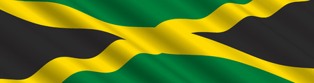 Jamaican Flag in the Windのイラスト素材