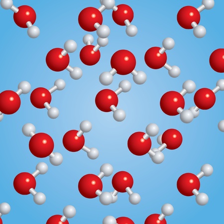 Ball and stick model of ice moleculesのイラスト素材