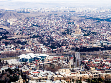 Tbilisi seen from the Mtatsminda Pantheon  