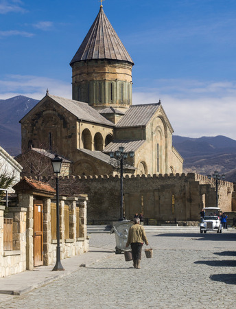 Svetitskhoveli Cathedral in Mtskheta  Mtskheta is the historical capital of Georgia located 20 km...