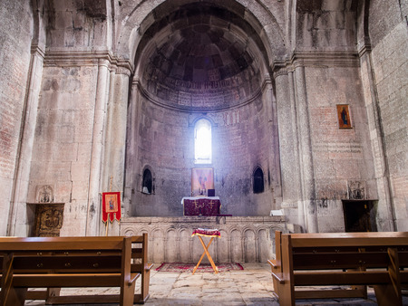 Altar in Goshavank Monastery, Armenia のeditorial素材