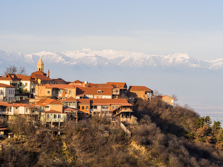 Sighnaghi, the capital of the wine region Kakheti in Georgia, Caucasus の写真素材