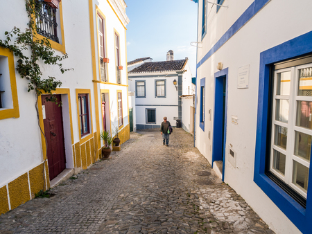 MERTOLA, PORTUGAL - MARCH 02, 2017: One of the small streets in Mertola, Alentejo region, Portugal.のeditorial素材
