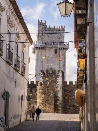 BEJA, PORTUGAL - MARCH 03, 2017: One of the streets in Beja, Alentejo district, Portugal.のeditorial素材