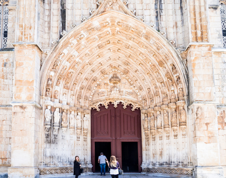 BATALHA, PORTUGAL - APRIL 04, 2017: Monastery of Batalha, a Dominican convent in Batalha, Portugalのeditorial素材