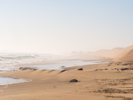 Beach in Sandwich Harbour, Namibiaの写真素材