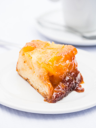 Slice of a typical pineapple cake from Azores.の写真素材