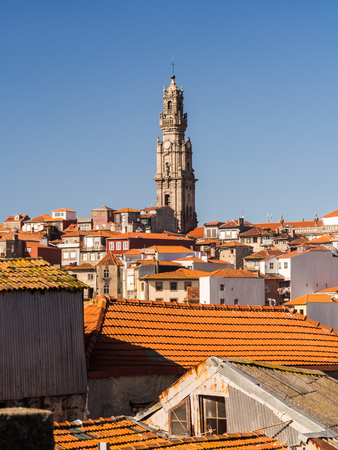 Architecture in the Old Town of Porto in Portugalの写真素材