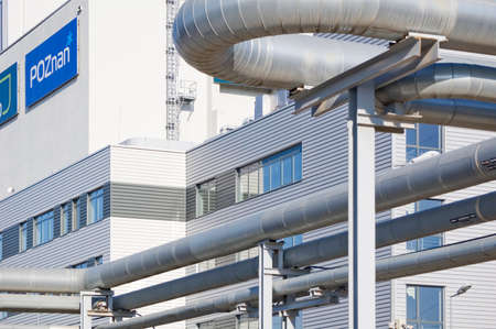 Poznan, Poland - February 13th 2022: Modern waste incineration plant.のeditorial素材