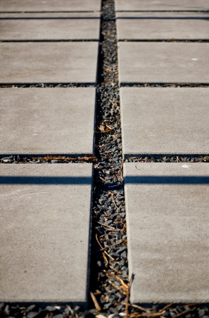 Sidewalk tiles abstract pattern.の写真素材
