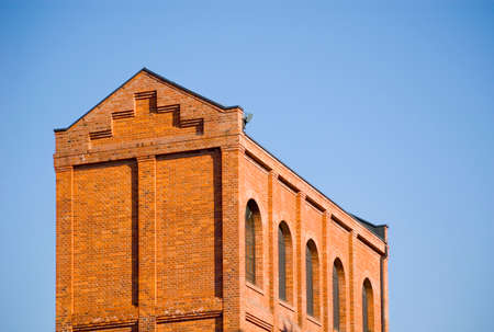 Red brick retro style building.の写真素材