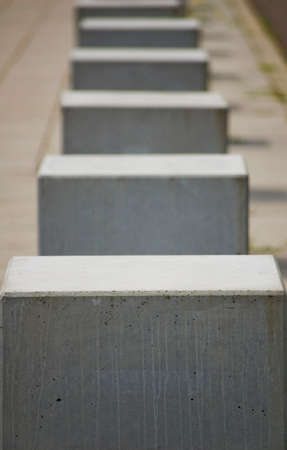 Modern decorative concrete cubes outdoors.の写真素材