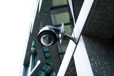 Security camera on the modern building.の写真素材