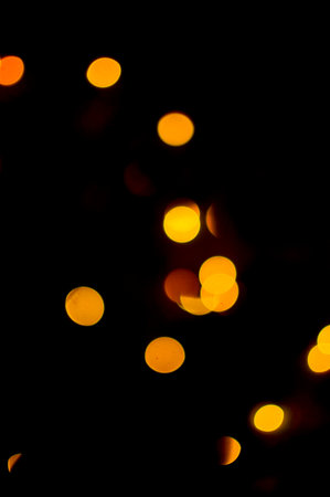 Defocused colorful lights in the street.
