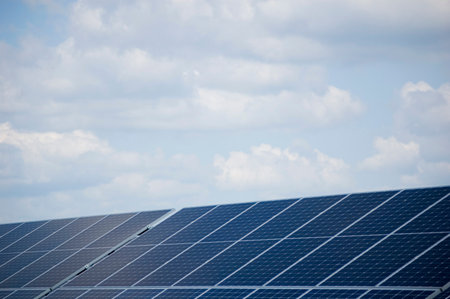 photovoltaic farm. Alternative solar energy.