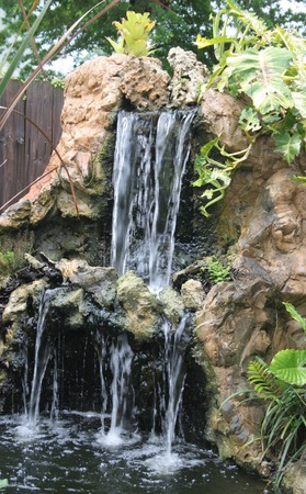 Small Waterfall in Pondの写真素材