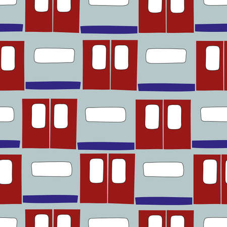 Vector grey abstract London tube seamless pattern background. Ideal for travelling gifts and souvenirs. Perfect for fabric, wallpaper, wrapping, scrapbooking and stationery. Surface pattern design.のイラスト素材